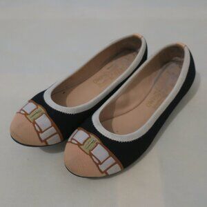 FERRAGAMO ​Varina Knit Ballet Flat Women's Shoes 9C